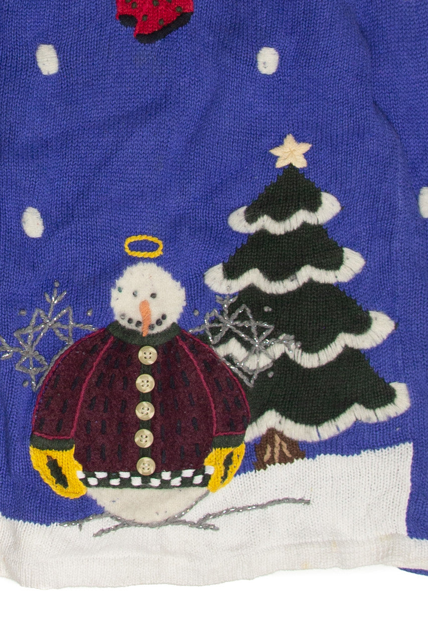 Vintage Blue Ugly Christmas Cardigan 61782