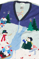 Vintage Blue Ugly Christmas Cardigan 61785