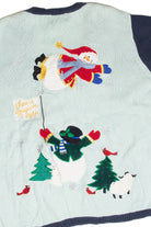 Vintage Blue Ugly Christmas Cardigan 61785
