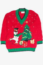 Vintage Fitting Image Ugly Christmas Pullover
