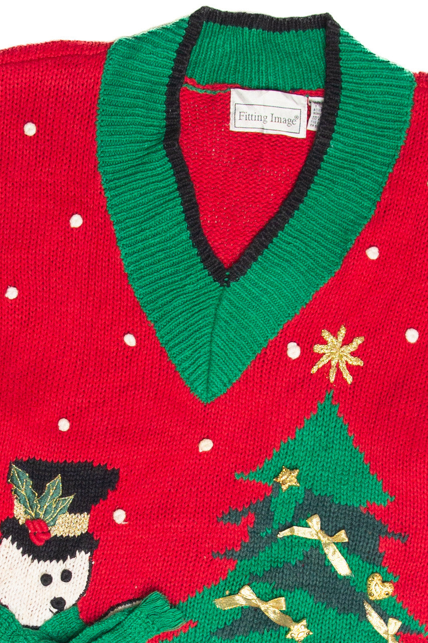 Vintage Fitting Image Ugly Christmas Pullover
