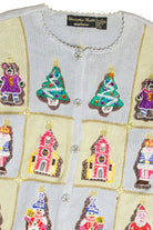 Vintage Blue Ugly Christmas Cardigan 61795