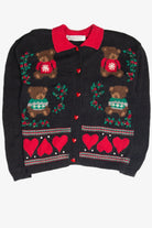 Vintage Black Ugly Christmas Cardigan 61796