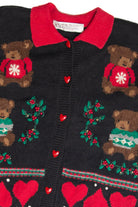 Vintage Black Ugly Christmas Cardigan 61796