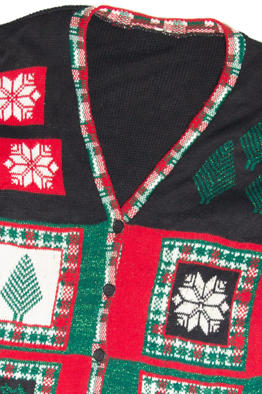 Vintage Black Ugly Christmas Cardigan 61799