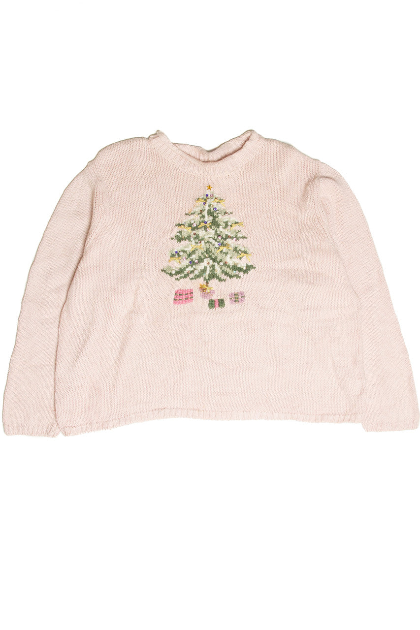 Vintage Pink Ugly Christmas Pullover 61807