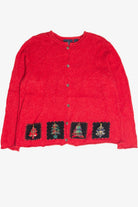 Vintage Red Ugly Christmas Cardigan 61808