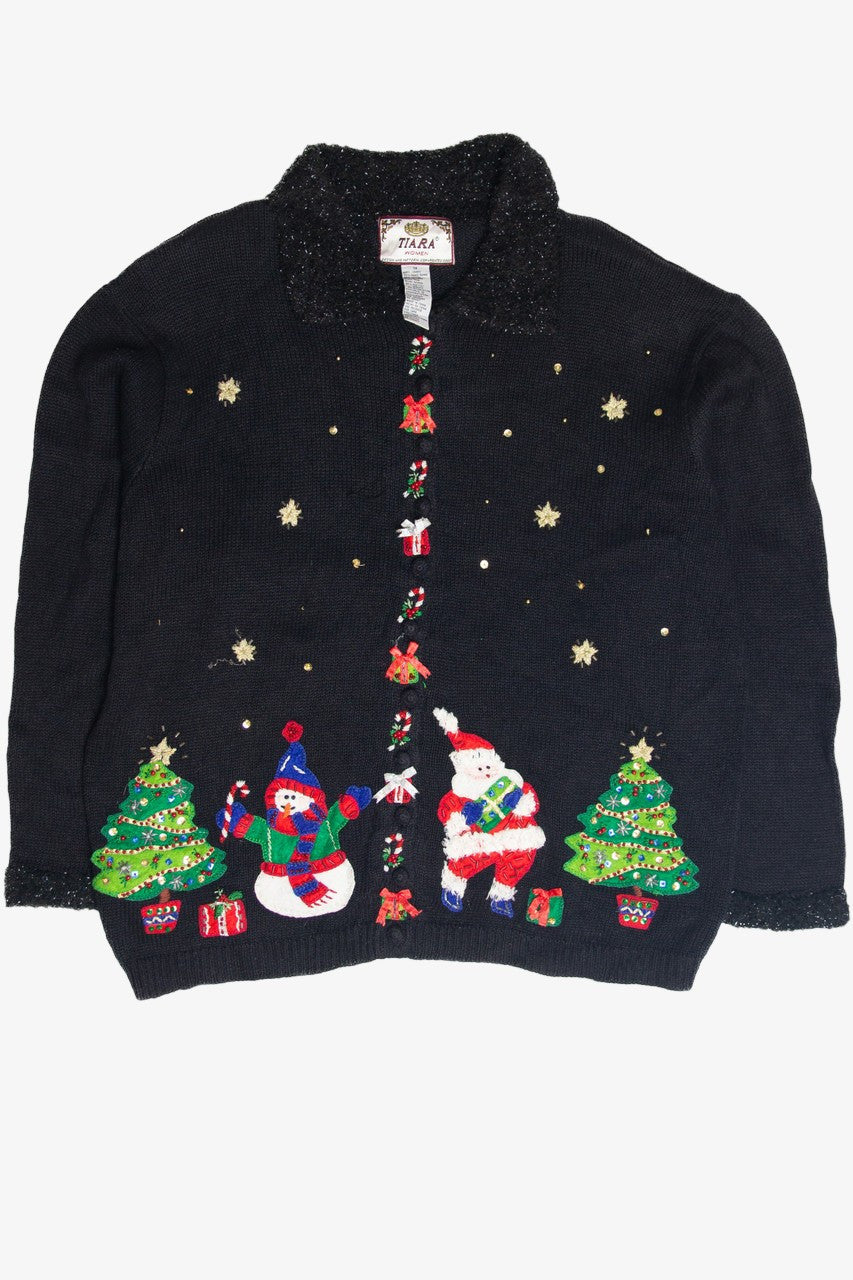 Vintage Black Ugly Christmas Cardigan 61813