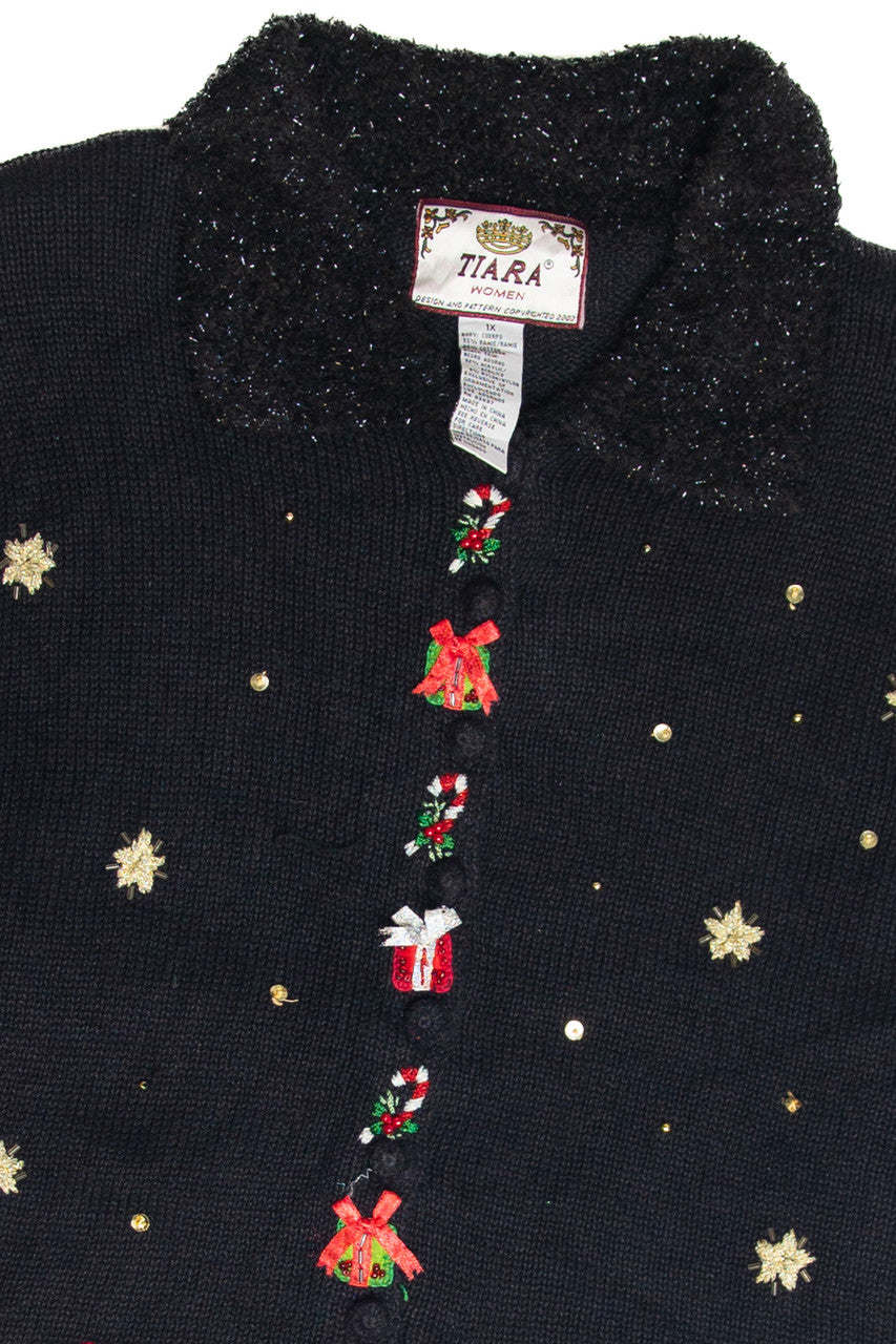 Vintage Black Ugly Christmas Cardigan 61813