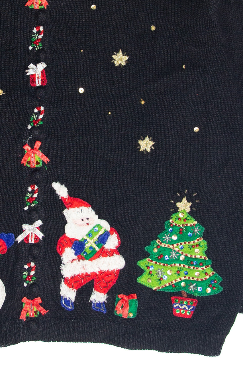 Vintage Black Ugly Christmas Cardigan 61813