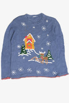 Vintage Blue Ugly Christmas Pullover 61815