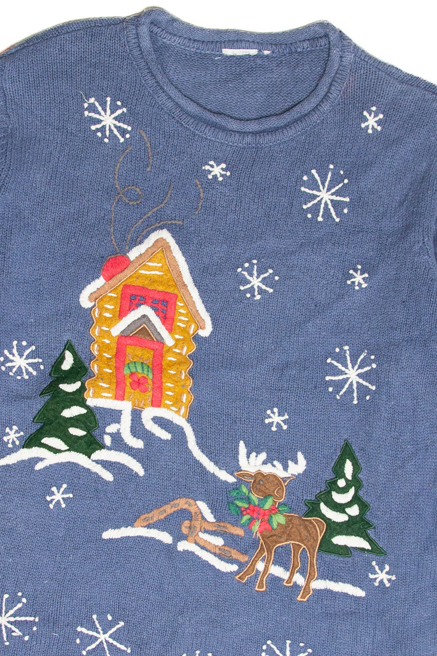 Vintage Blue Ugly Christmas Pullover 61815