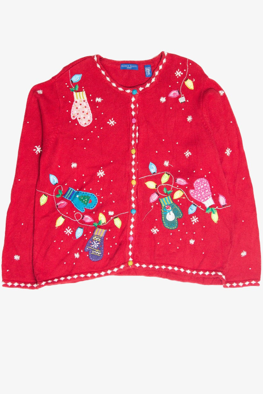 Vintage Red Ugly Christmas Cardigan 61820
