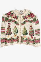 Vintage White Ugly Christmas Cardigan 61824
