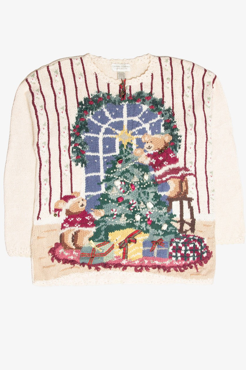 Vintage White Ugly Christmas Pullover 61829