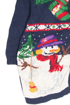Vintage Blue Ugly Christmas Cardigan 61836