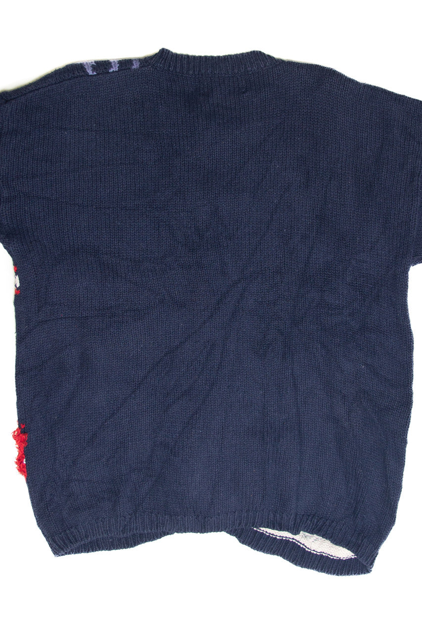 Vintage Blue Ugly Christmas Cardigan 61836