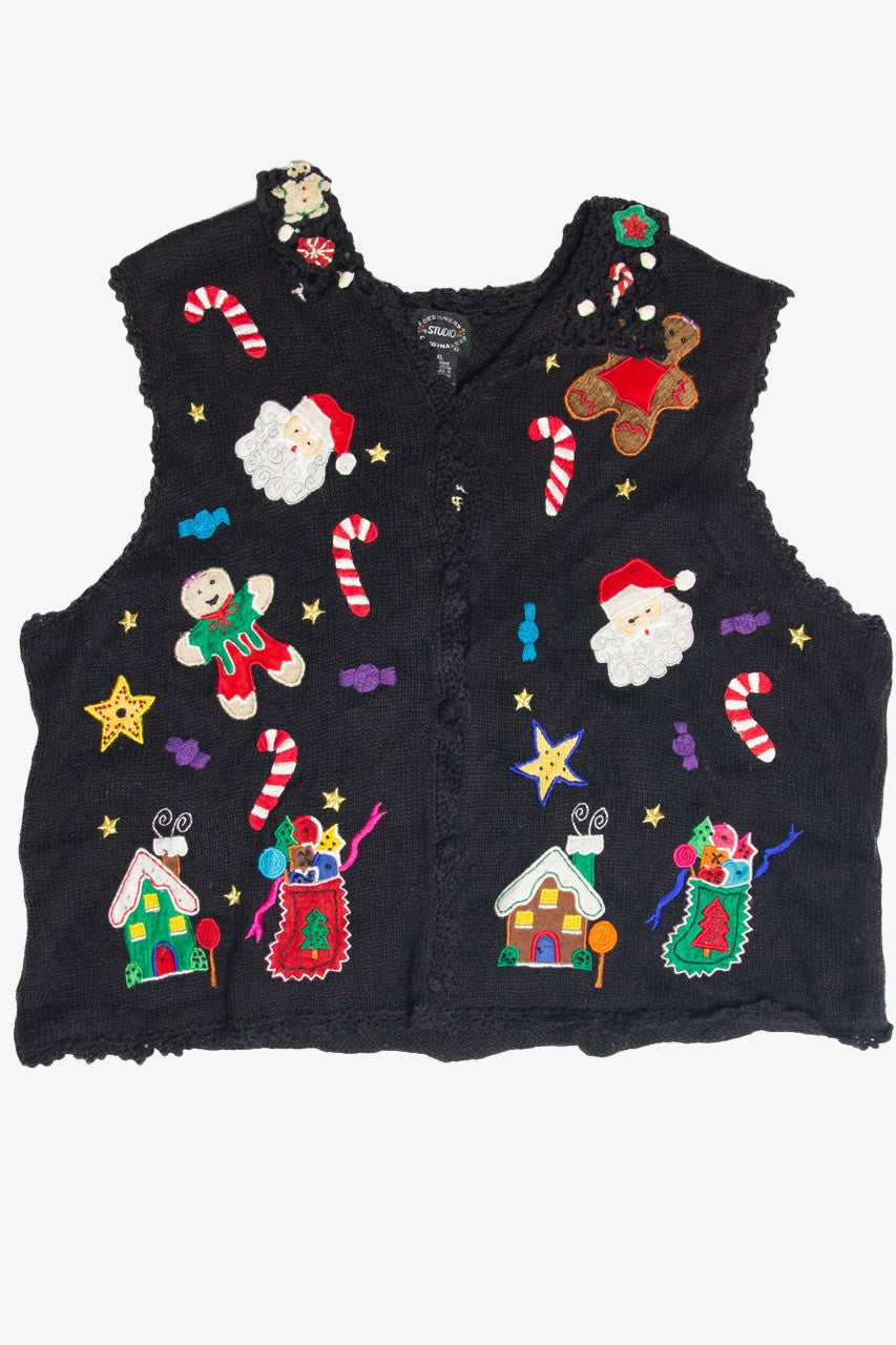 Vintage Black Ugly Christmas Vest 61839