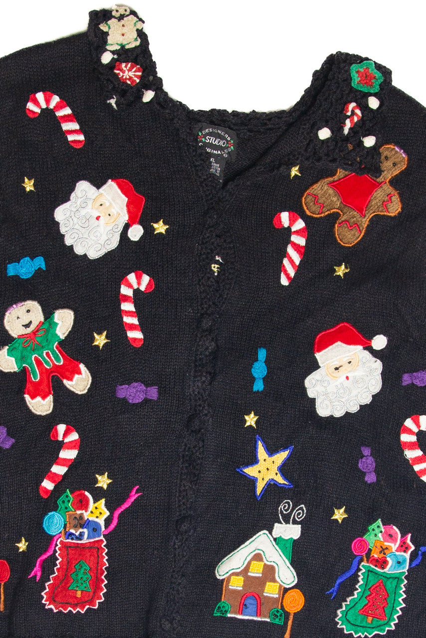 Vintage Black Ugly Christmas Vest 61839