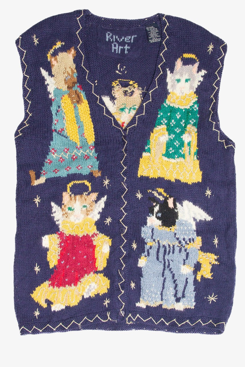 Vintage Blue Ugly Christmas Vest 61845