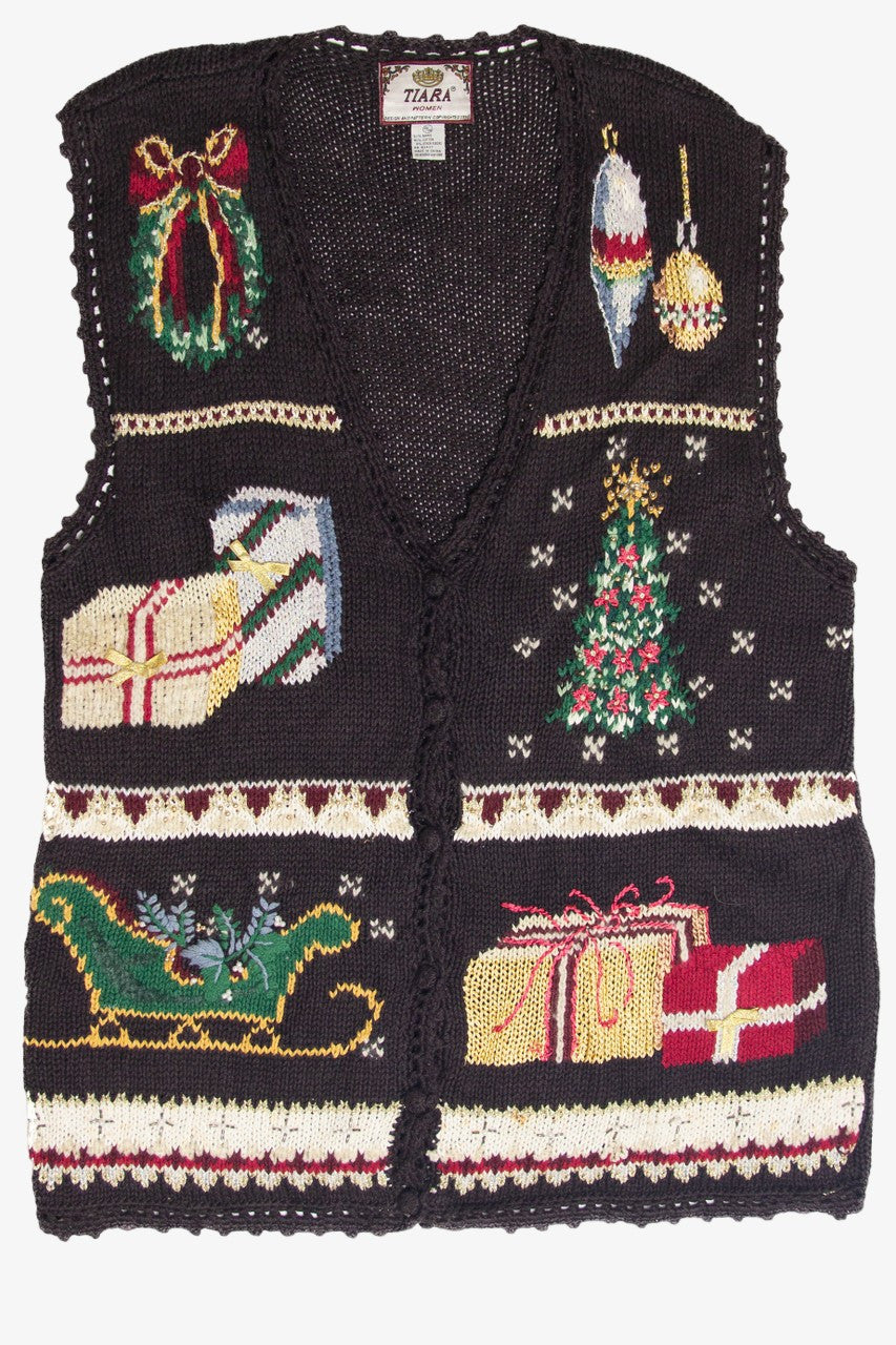 Vintage Black Ugly Christmas Vest 61846