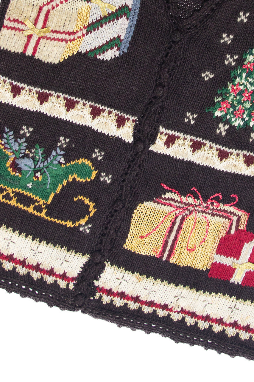 Vintage Black Ugly Christmas Vest 61846