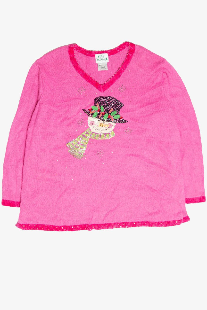 Vintage Pink Ugly Christmas Pullover 61849