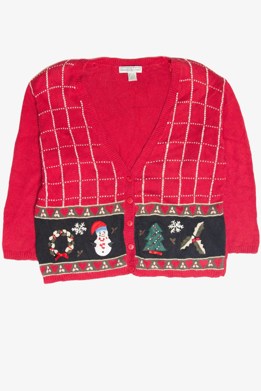 Vintage Red Ugly Christmas Cardigan 61851