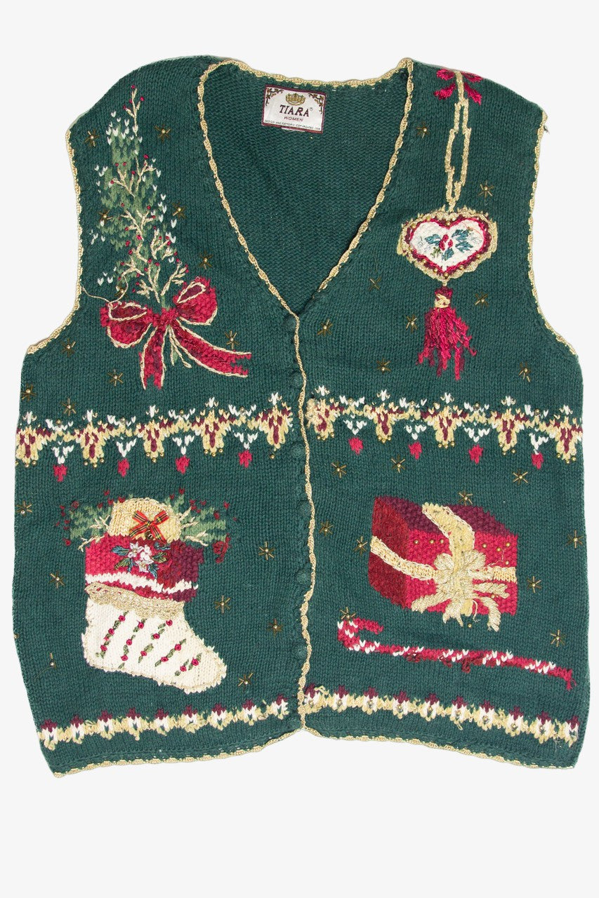 Vintage Green Ugly Christmas Vest 61854