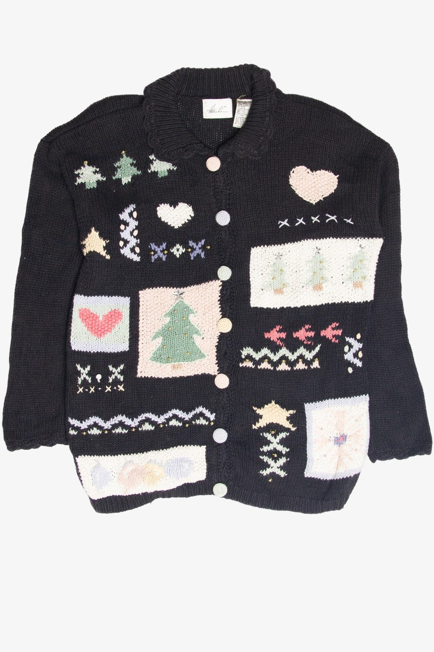Vintage Black Ugly Christmas Cardigan 61857