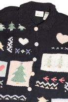 Vintage Black Ugly Christmas Cardigan 61857