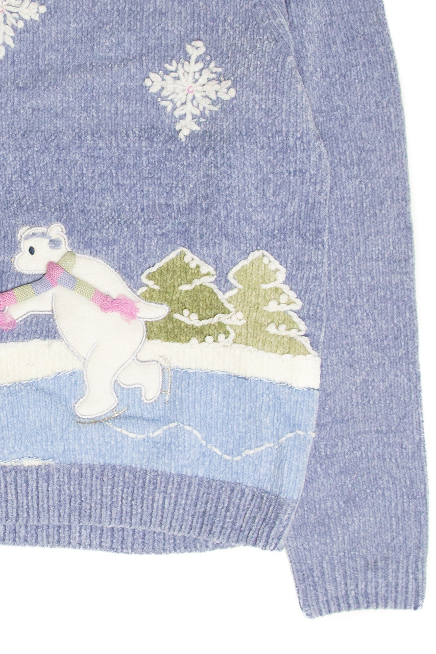 Vintage Blue Ugly Christmas Pullover 61861