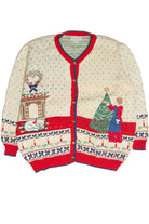Vintage Beige Ugly Christmas Cardigan 61873