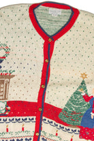 Vintage Beige Ugly Christmas Cardigan 61873