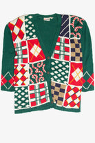 Vintage Green Ugly Christmas Cardigan 61874
