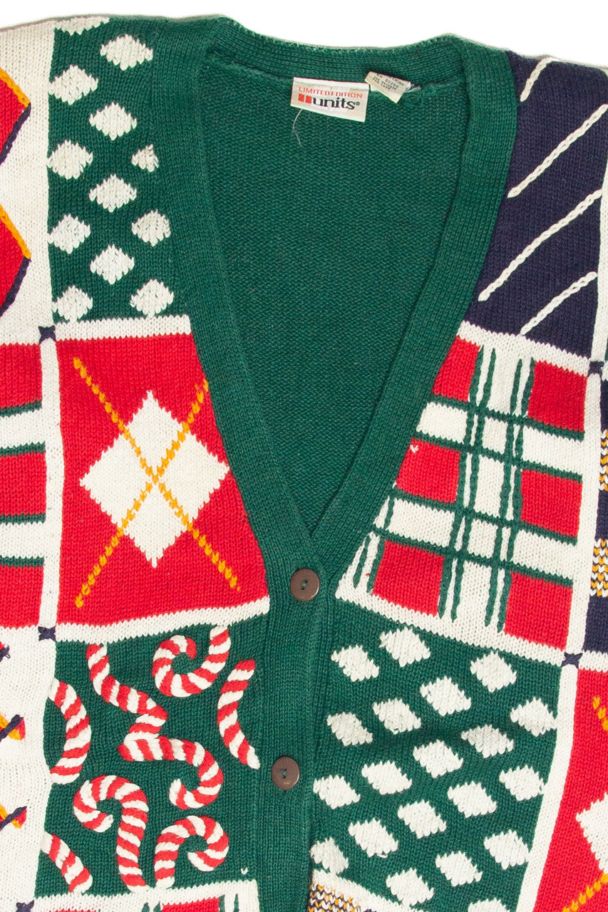 Vintage Green Ugly Christmas Cardigan 61874