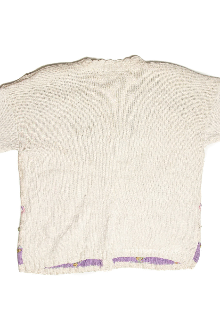 Vintage White Ugly Christmas Cardigan 61875