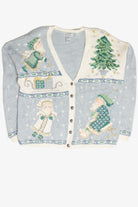 Vintage Blue Ugly Christmas Cardigan 61876