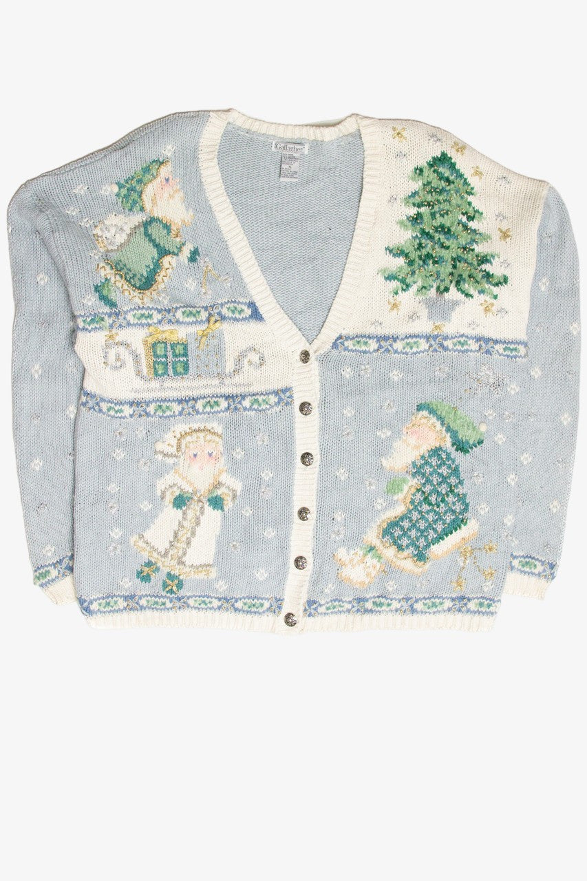 Vintage Blue Ugly Christmas Cardigan 61876