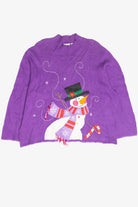 Vintage Purple Ugly Christmas Pullover 61883