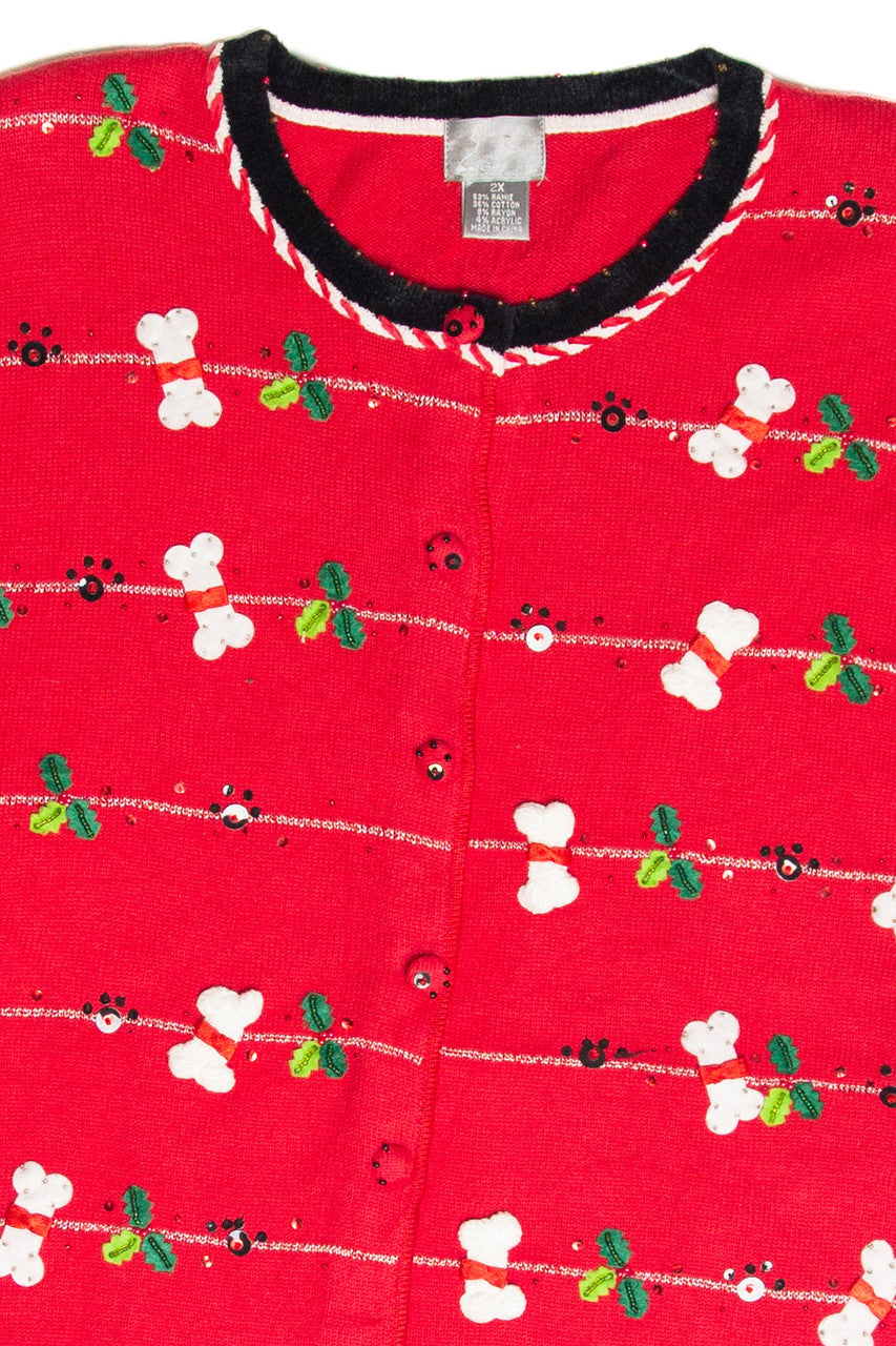Vintage Red Ugly Christmas Cardigan 61884