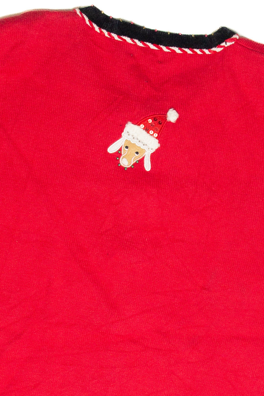 Vintage Red Ugly Christmas Cardigan 61884