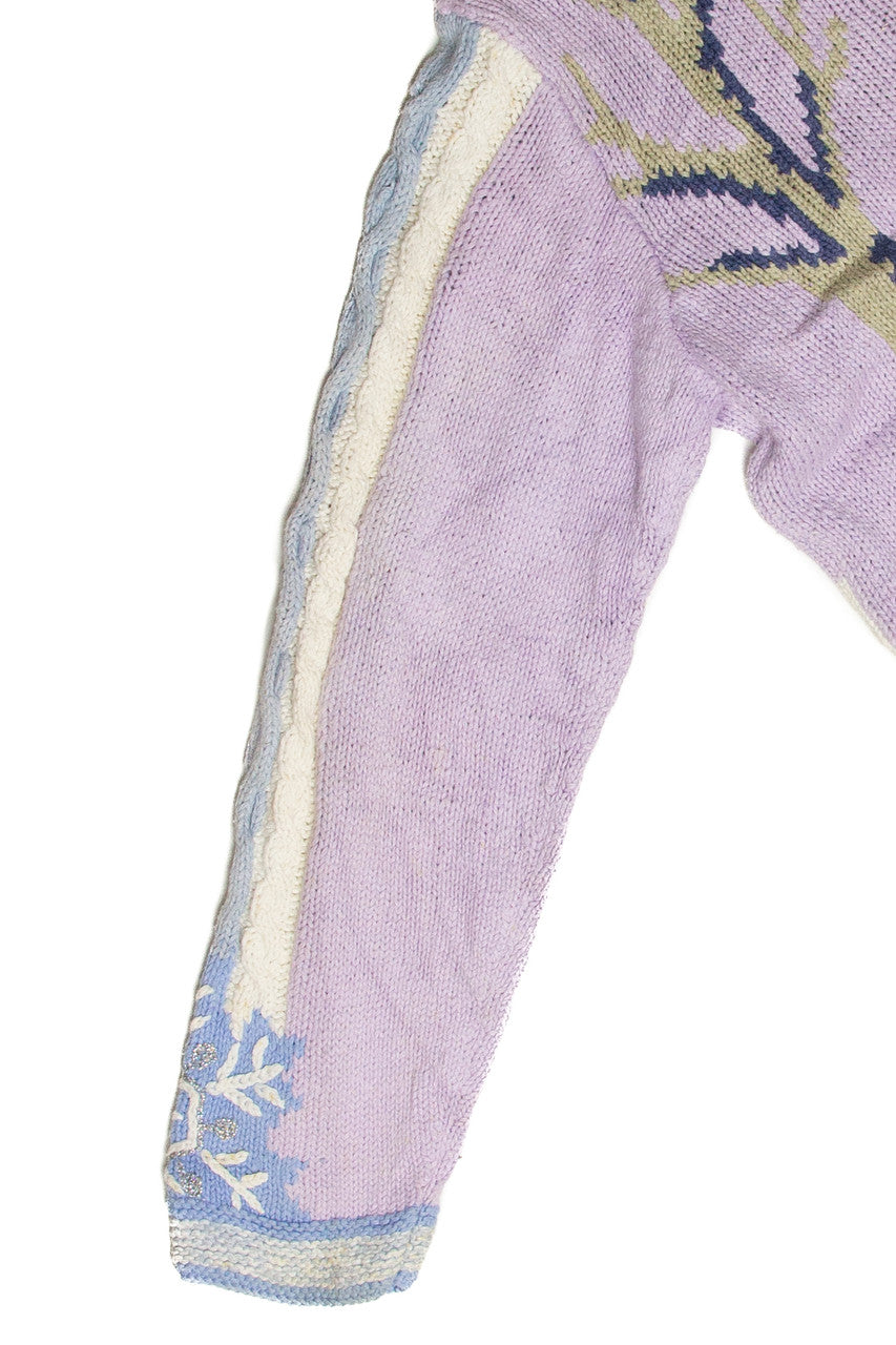 Vintage Purple Ugly Christmas Cardigan 61889