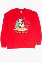 Vintage Red Mickey Mouse Christmas Sweatshirt
