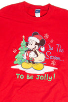 Vintage Red Mickey Mouse Christmas Sweatshirt