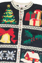 Vintage Black Ugly Christmas Cardigan 61899