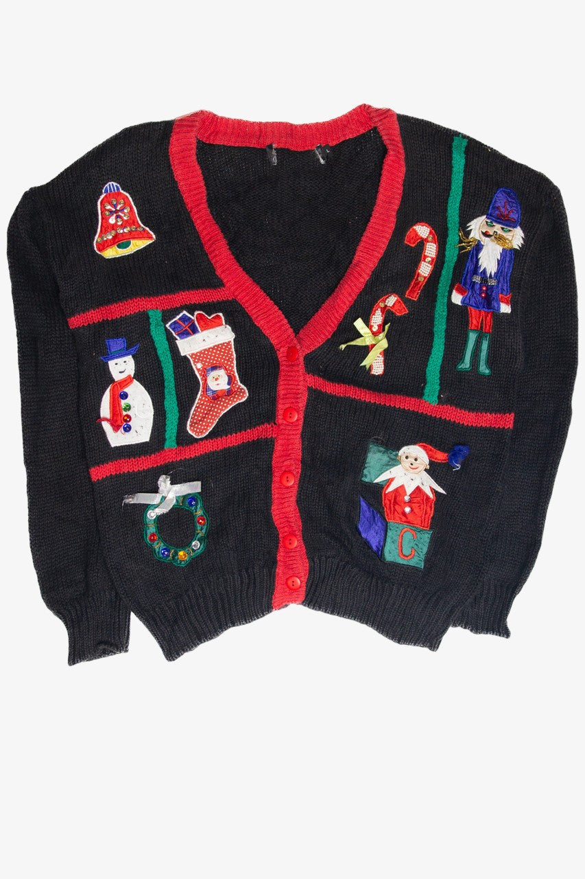 Vintage Black Ugly Christmas Cardigan 61905