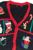 Vintage Black Ugly Christmas Cardigan 61905