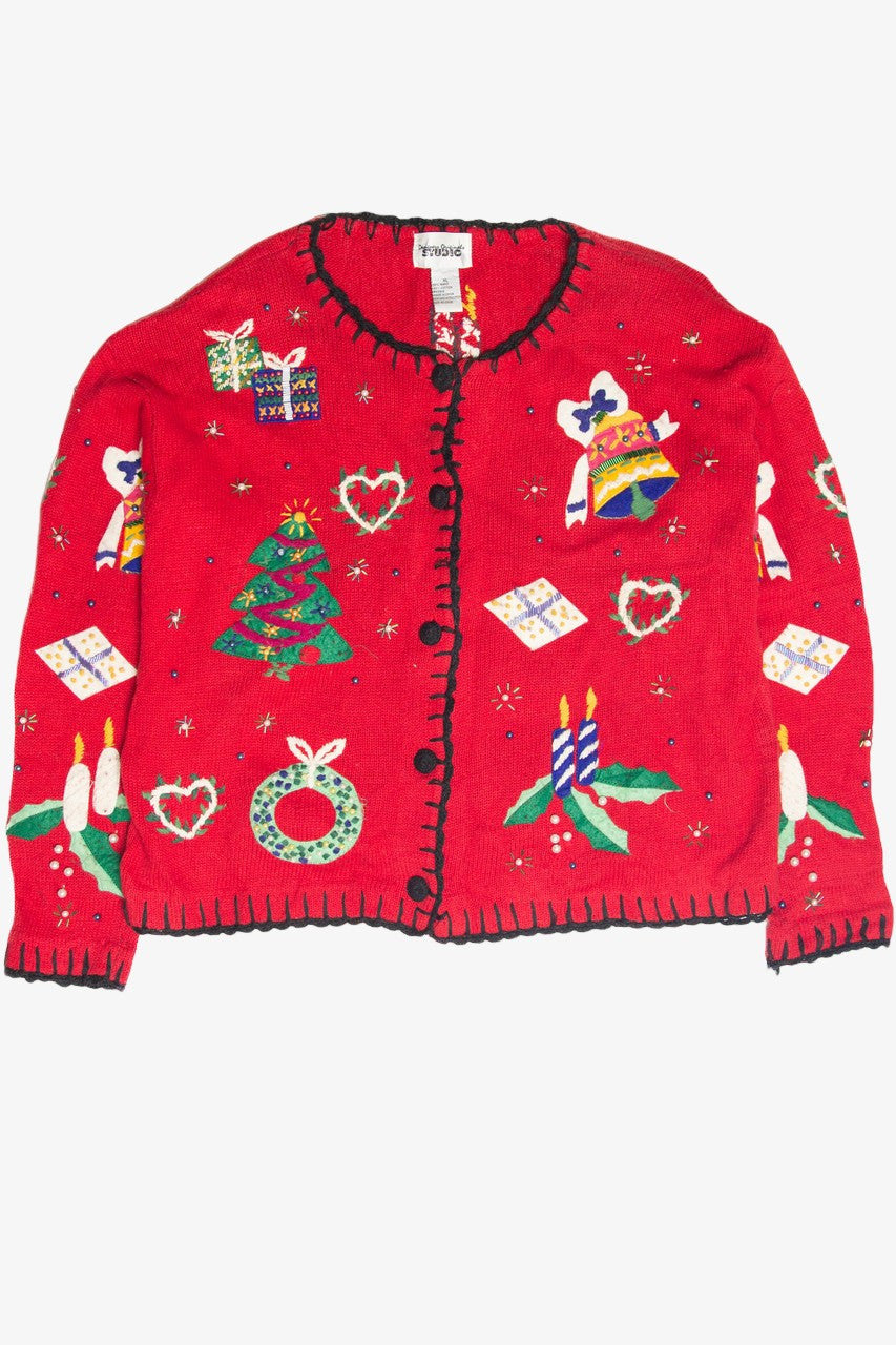 Vintage Red Ugly Christmas Cardigan 61906