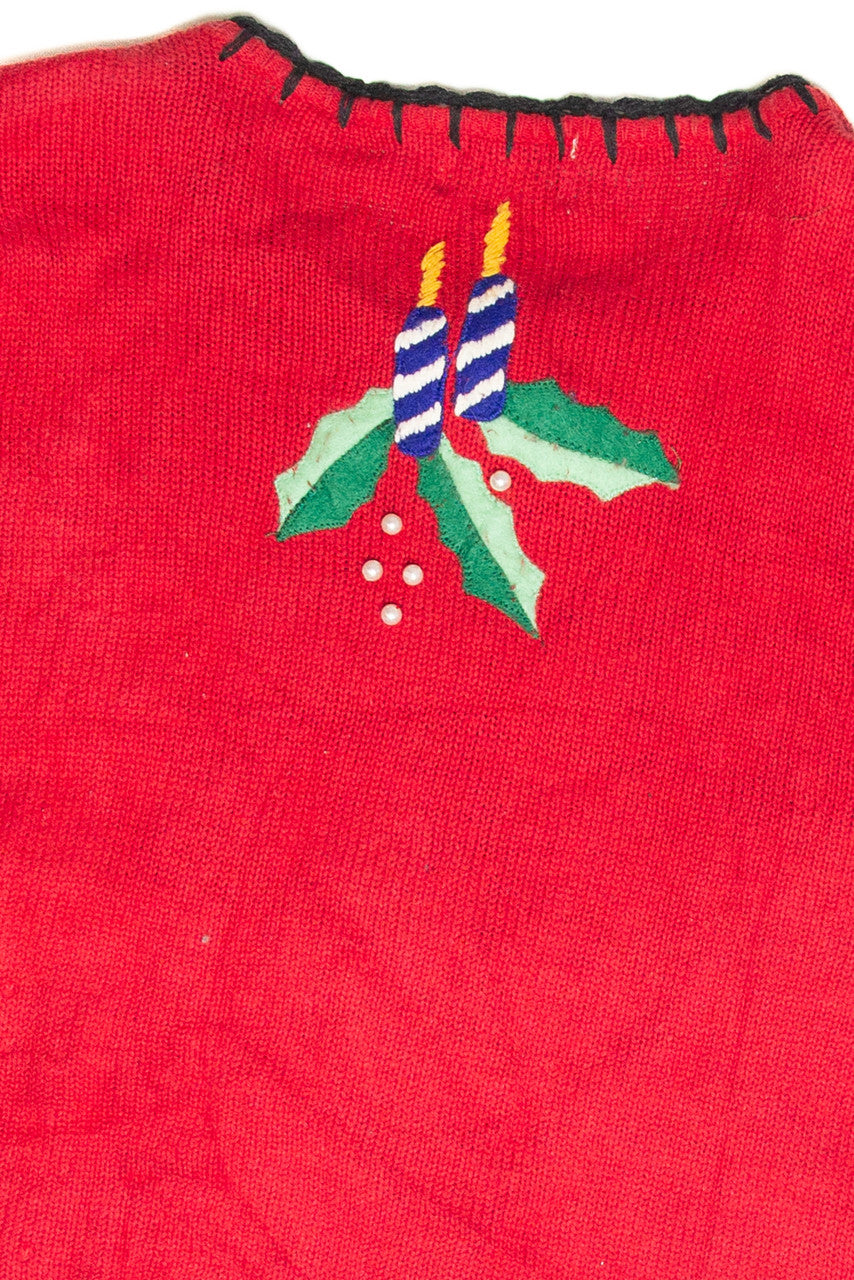 Vintage Red Ugly Christmas Cardigan 61906